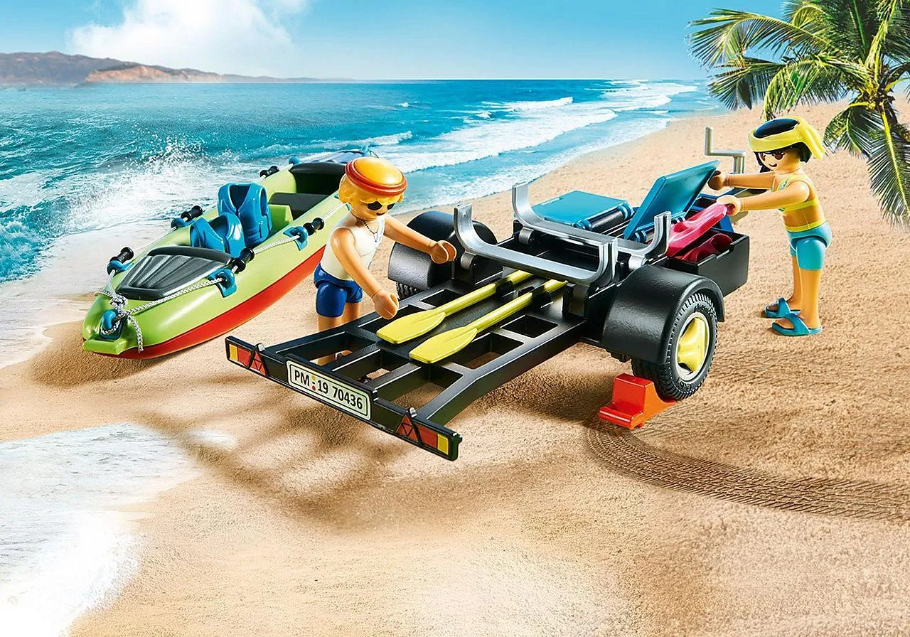 PLAYMOBIL 70436 Beach Car with Canoe