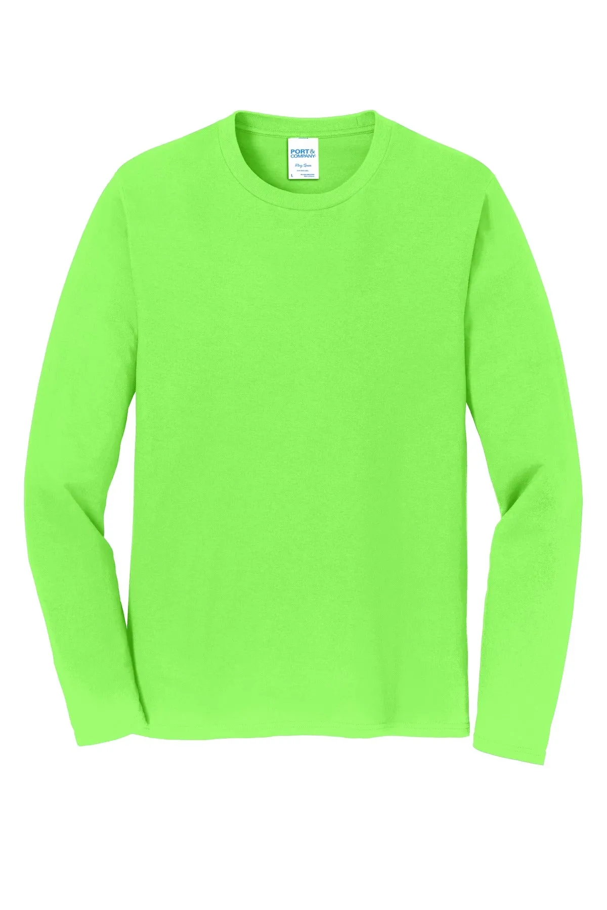 Port & Company Long Sleeve Fan Favorite Tee. PC450LS Flash Green