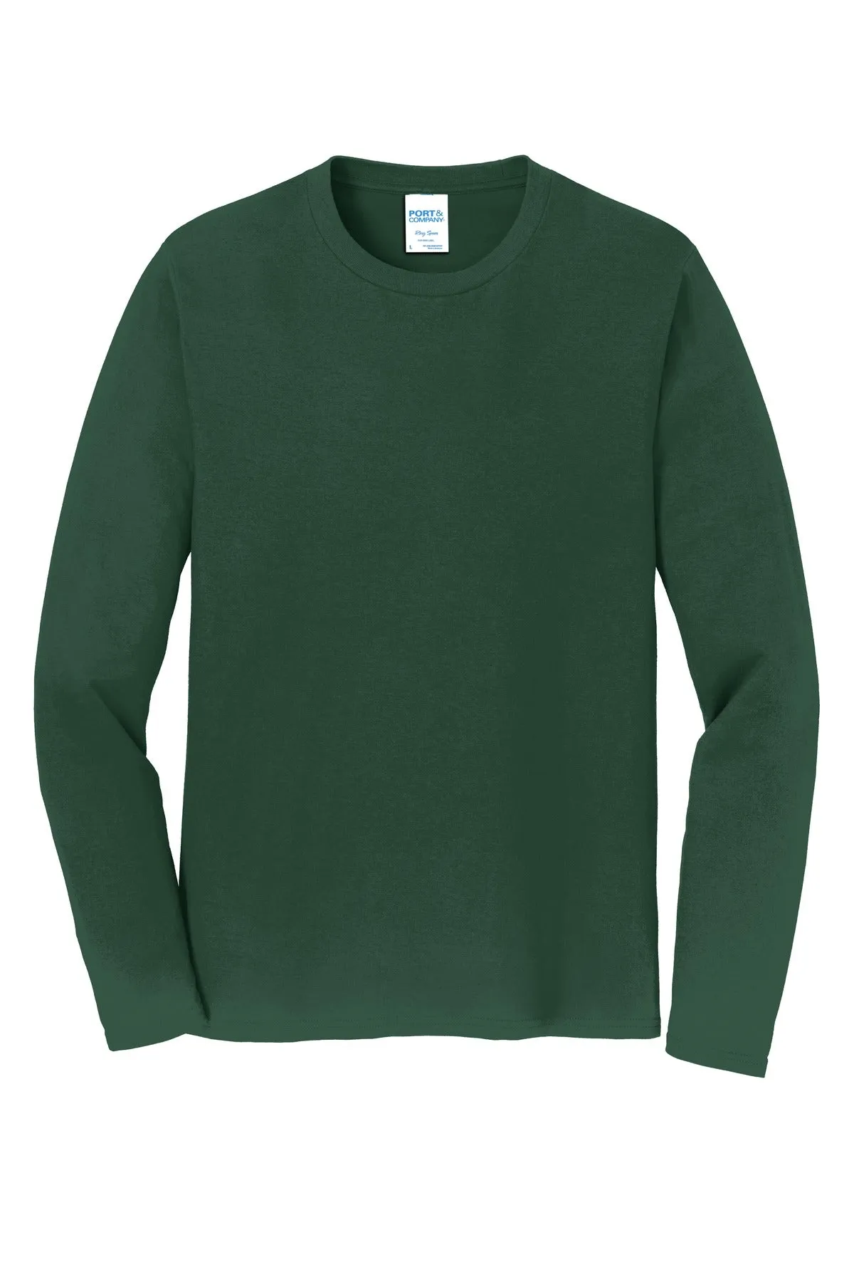 Port & Company Long Sleeve Fan Favorite Tee. PC450LS Forest Green