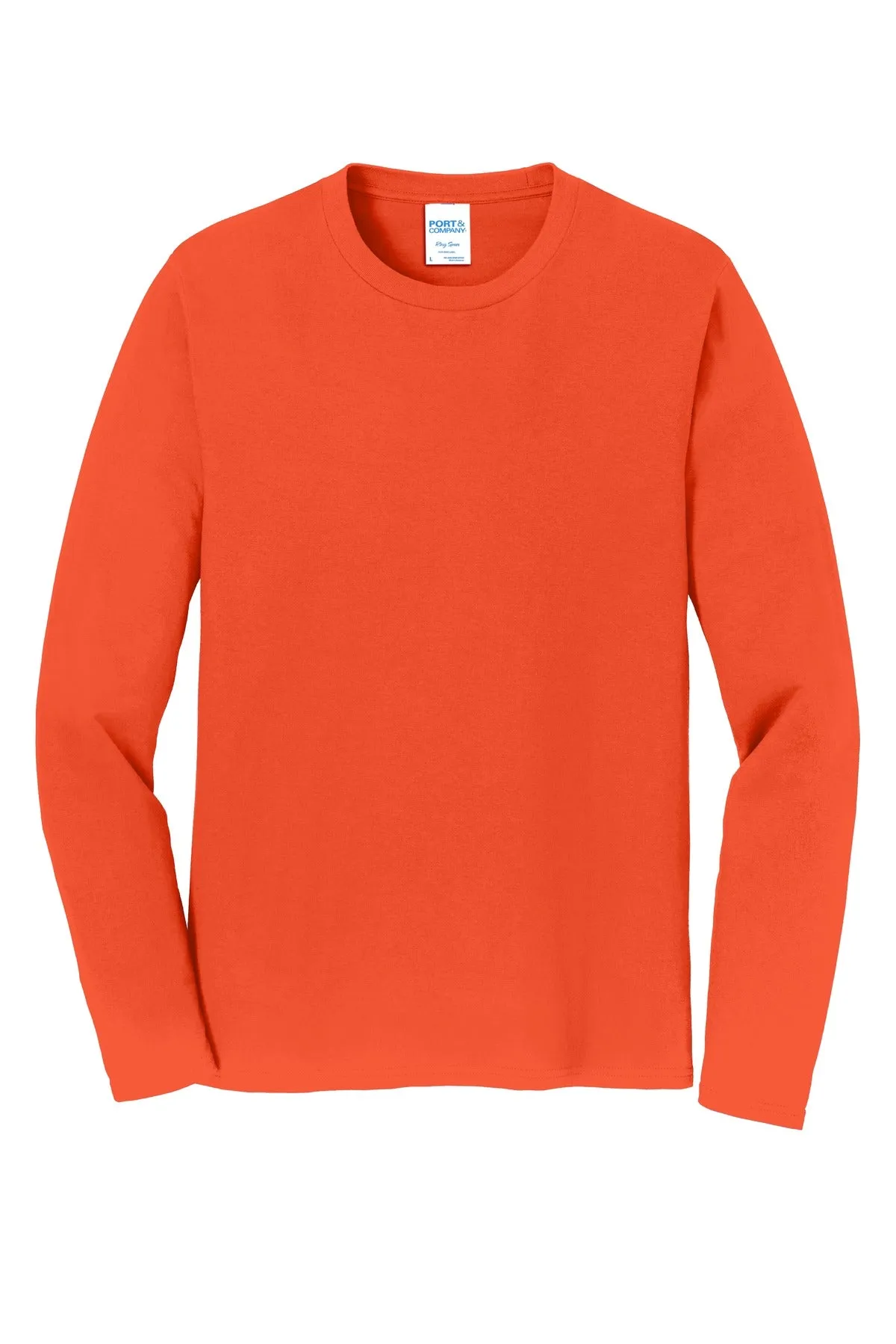 Port & Company Long Sleeve Fan Favorite Tee. PC450LS Orange