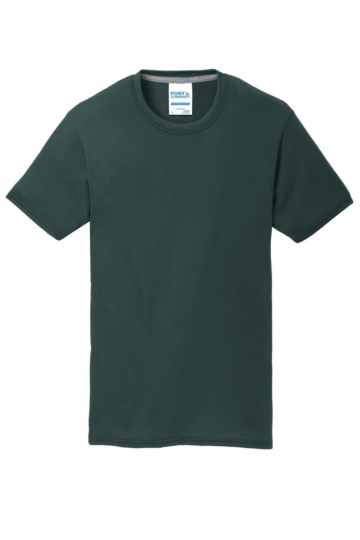 Port & Company Performance Blend Tee. PC381 Dark Green
