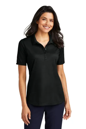 Port Authority Women's Fine Pique Blend Polo LK830 Black Heather