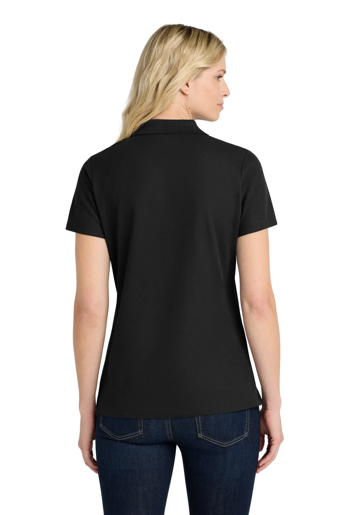 Port Authority Women's SuperPro React  Polo. LK810 Deep Black