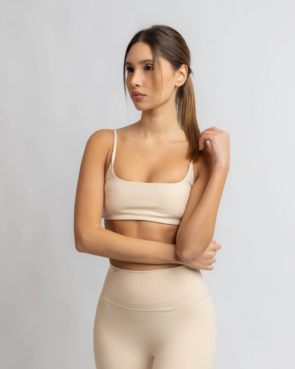 Power Criss Cross Bra - Beige