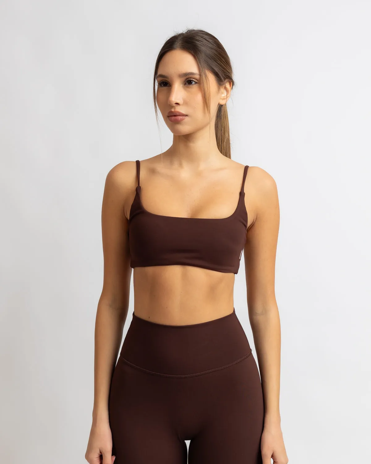 Power Criss Cross Bra - Black Coffee