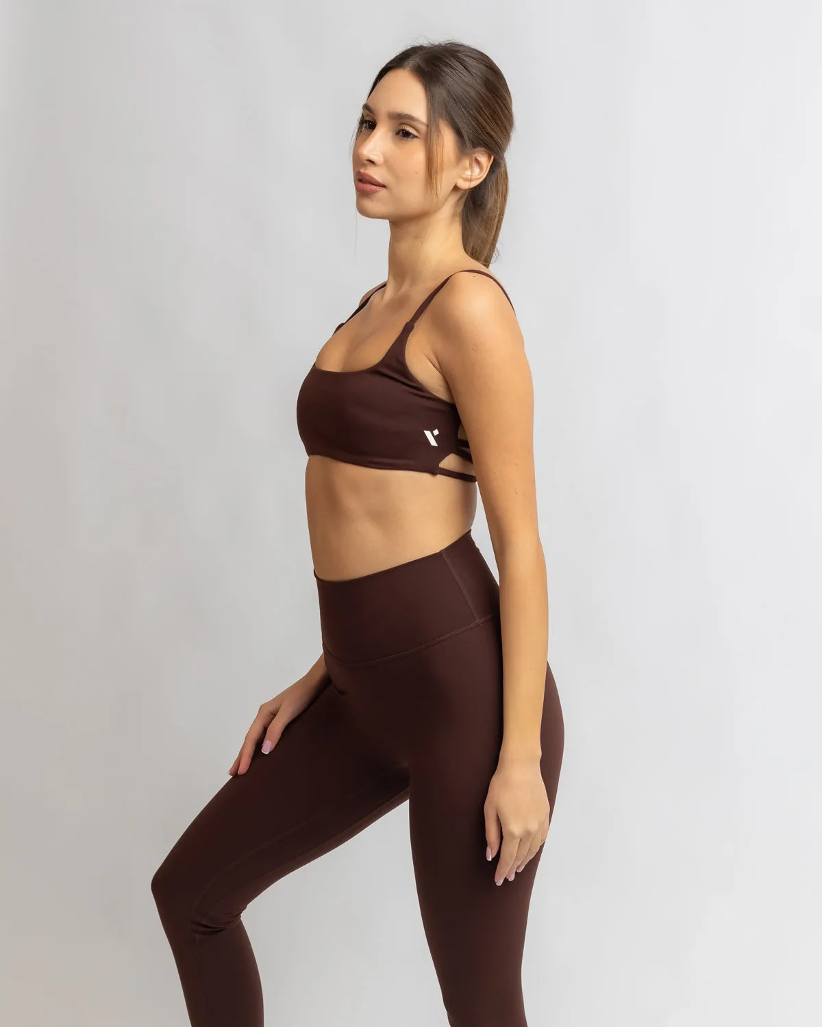 Power Criss Cross Bra - Black Coffee