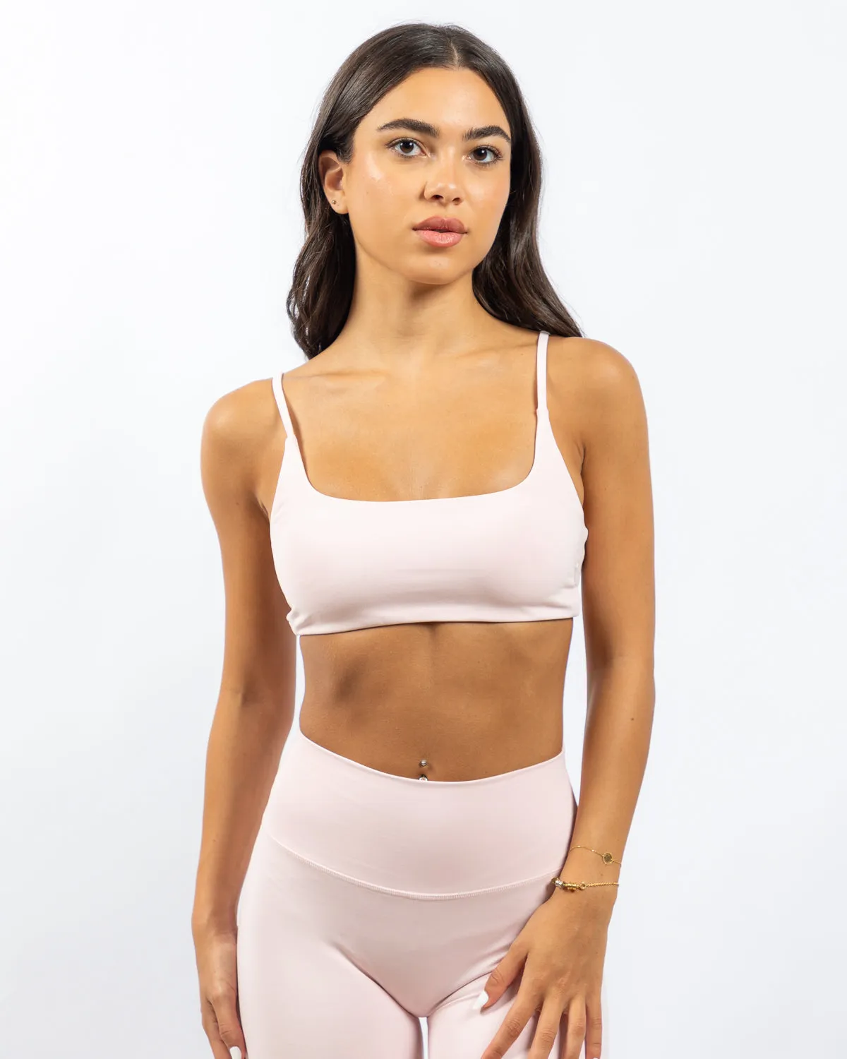 Power Criss Cross Bra - Rosy Cloud