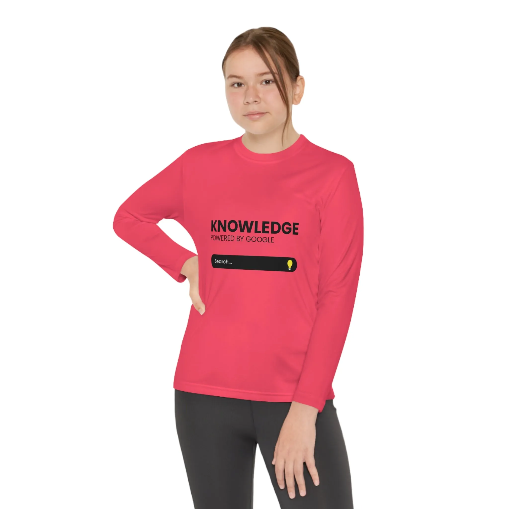Powered by Google-Youth Long Sleeve Competitor Tee