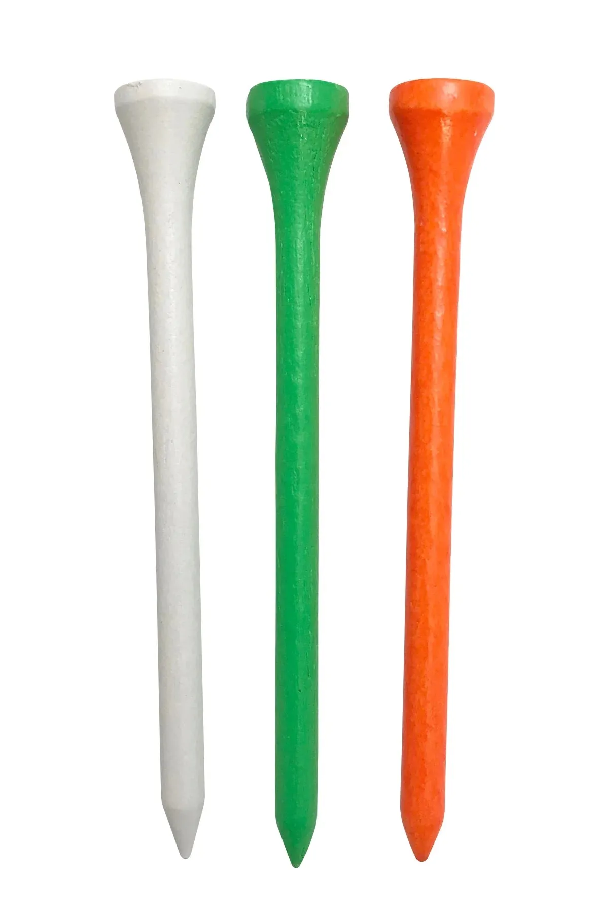 Pride Wood Golf Tee 2-3/4" Green/White/Red 90pcs
