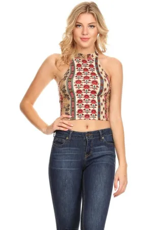 PRINTED CROP TOP-
