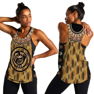 Printed Mud Cloth and Adinkra Symbol Women Racerback Tank DT02