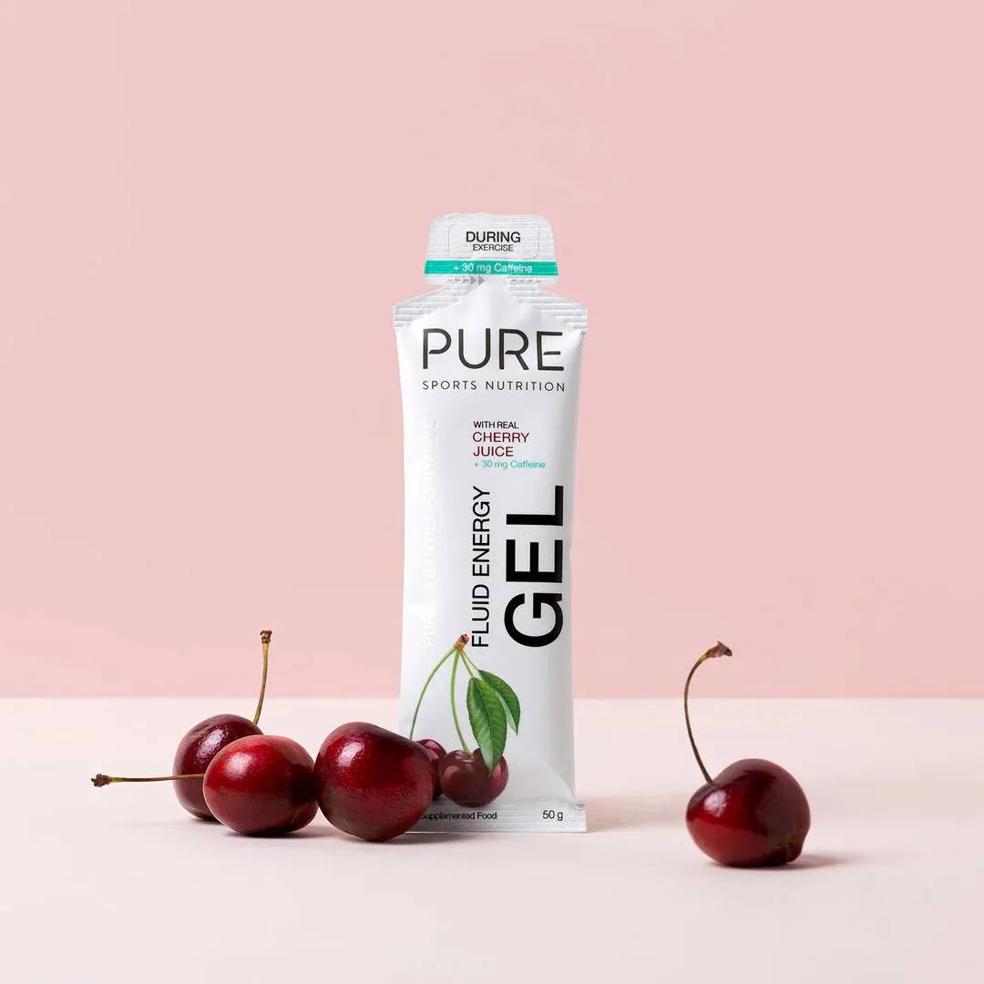 PURE Fluid Energy Gel - Cherry   Caffeine