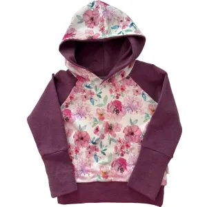 Purple Floral Organic Cotton Grow Along® Hooded Sweater Hoodie