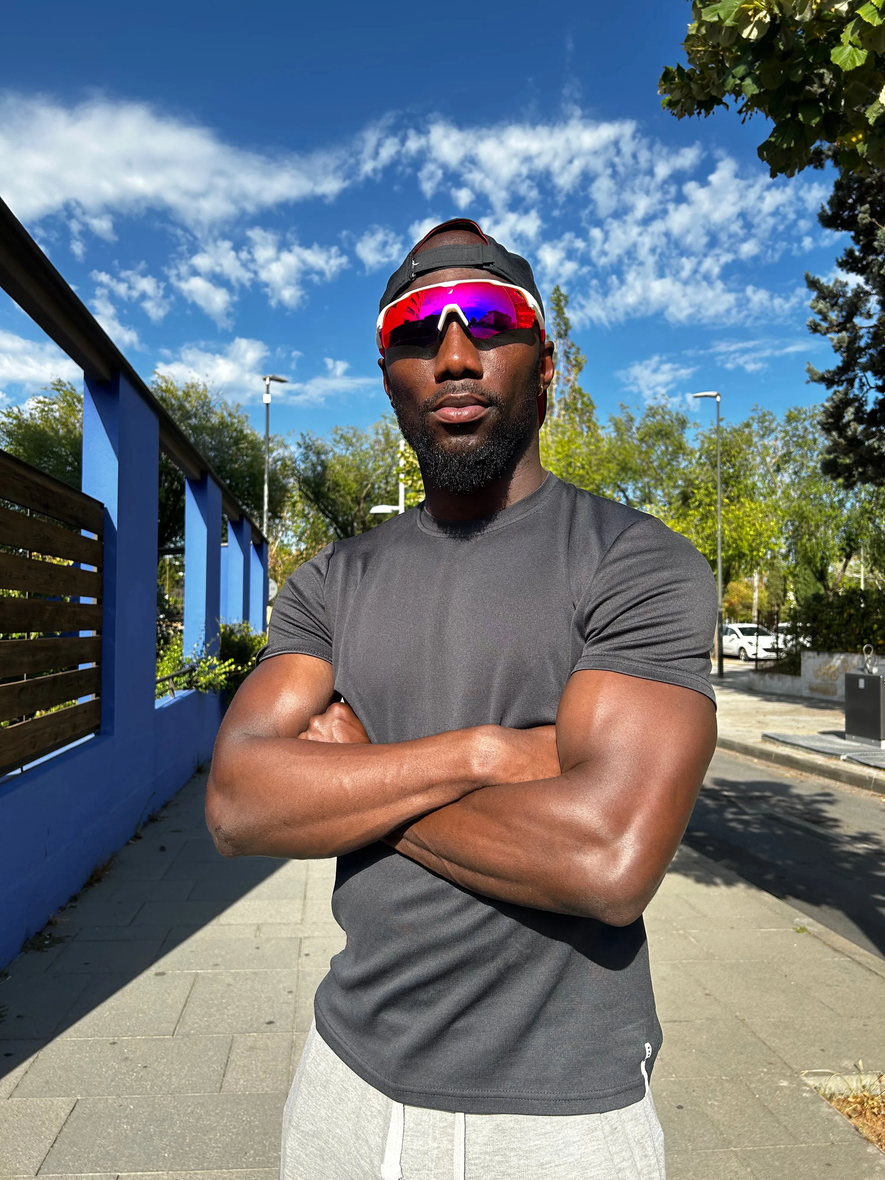 "Apex" Sports Performance Sunglasses (White/Red)