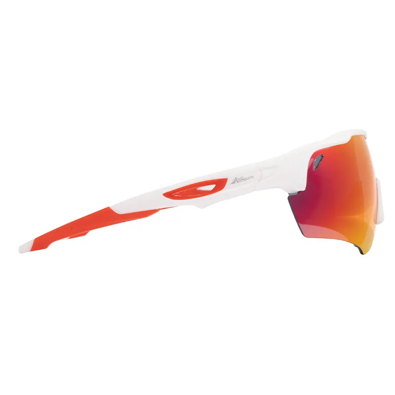 "Apex" Sports Performance Sunglasses (White/Red)