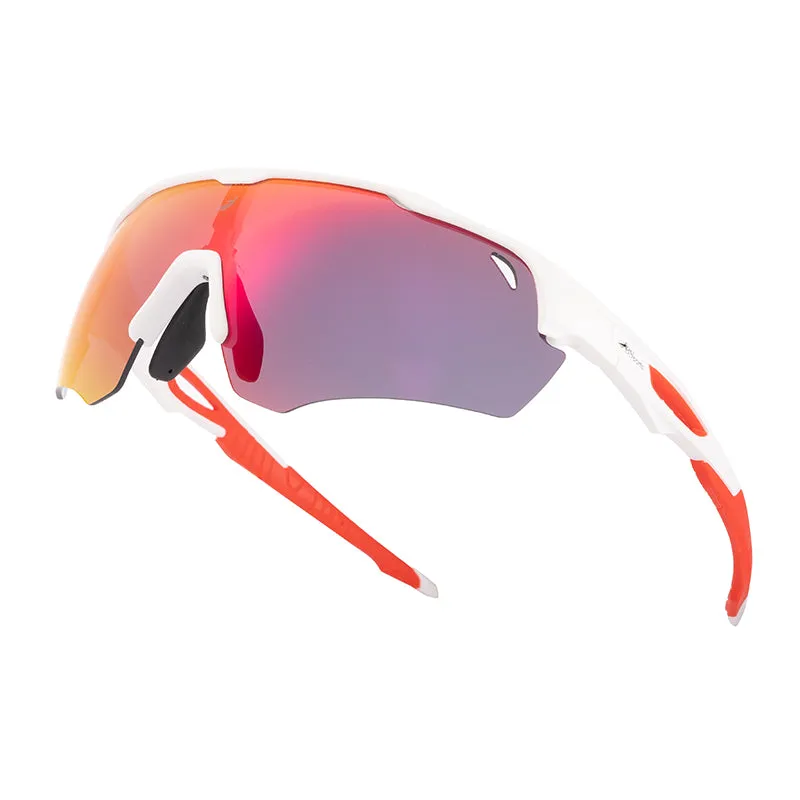 "Apex" Sports Performance Sunglasses (White/Red)