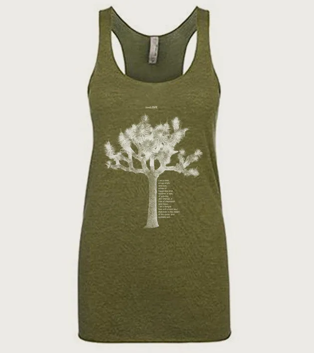 "tree LOVE" Ladies Tri-Blend Racerback Tank