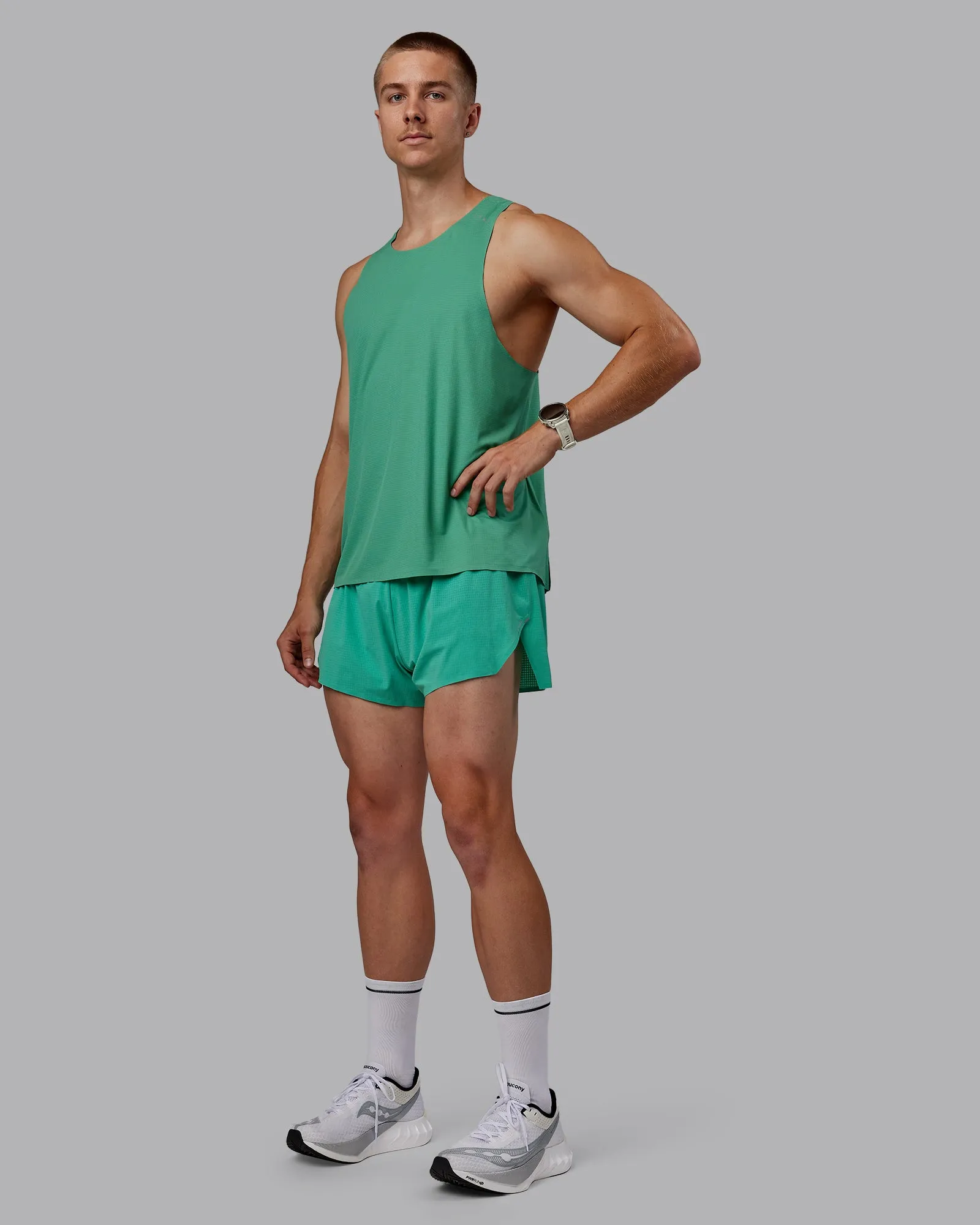 Race Day Performance Tank - Mystic Green