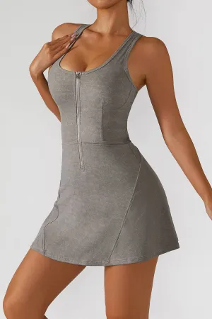 Racerback Half-Zip Tennis Dress