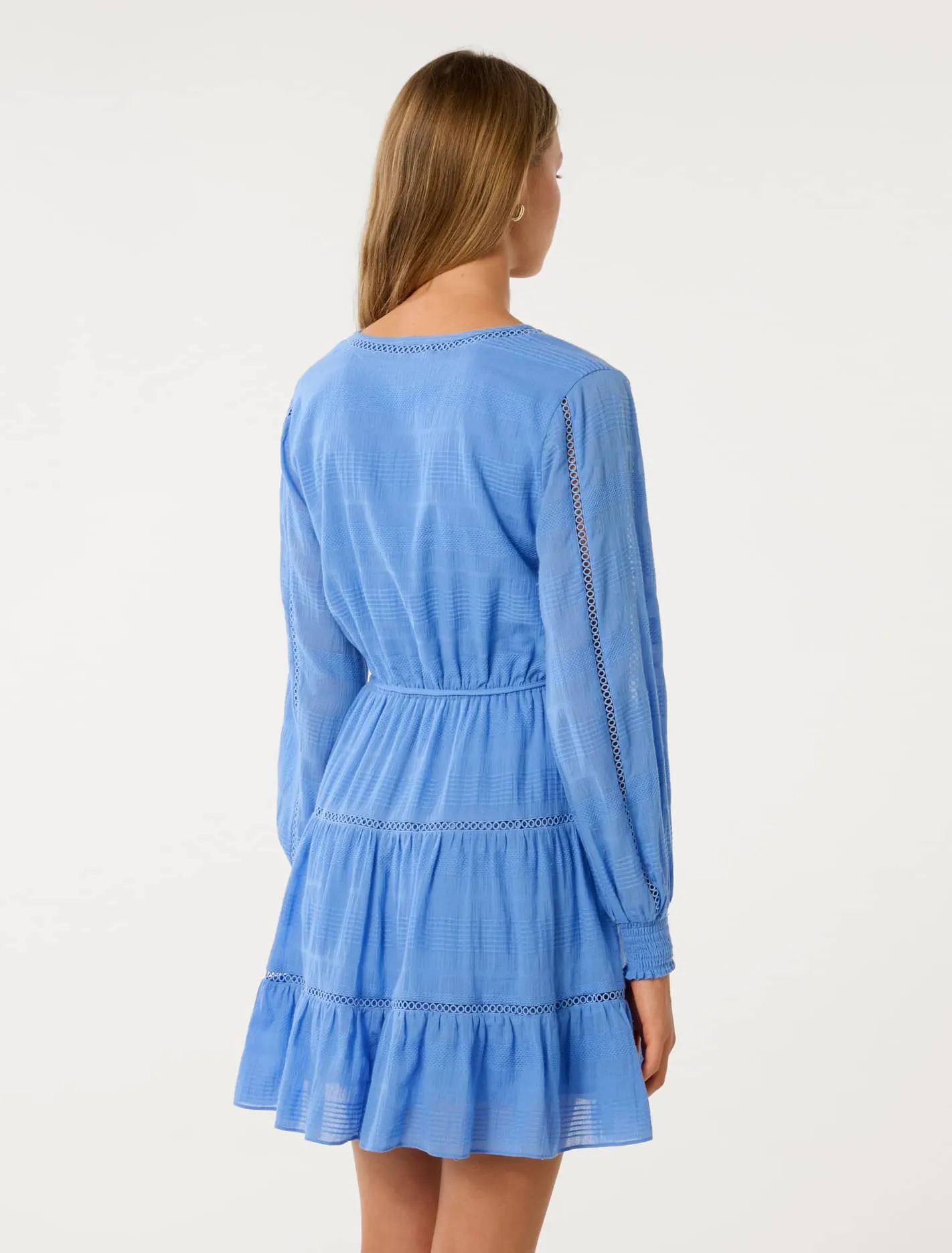 Raini Long Sleeve Cotton Mini Dress