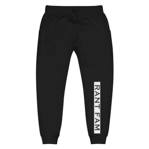 RANT FAM Fleece Sweatpants (WHITE)