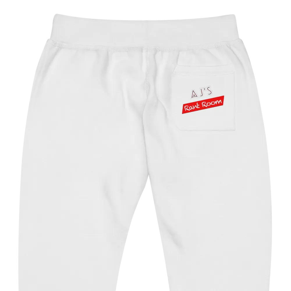 RANT FAM Fleece Sweatpants (WHITE)