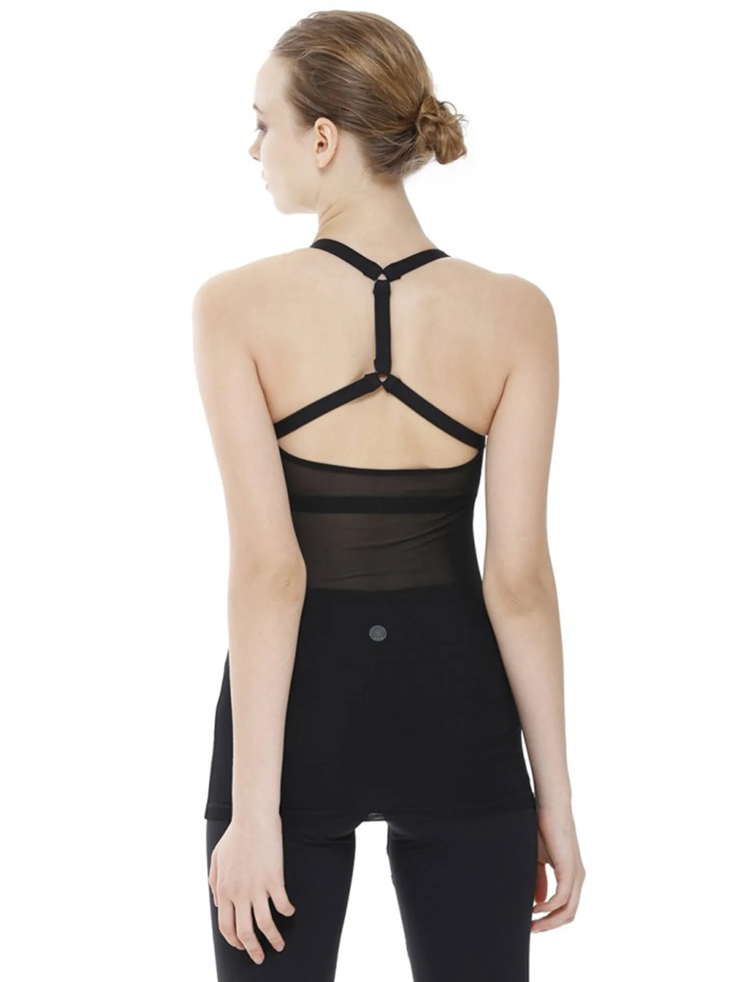 REFLECTION TANK, BLACK/BLACK MESH