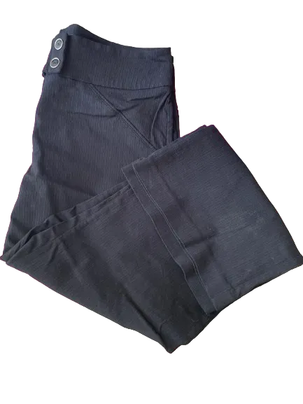 Reitmans Petites Black Stretch Wide Leg Pants