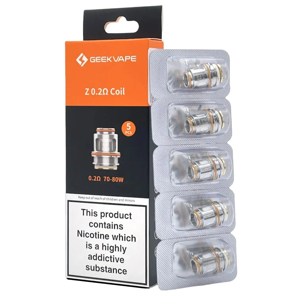 Replacement Coil for Geekvape Z Coil 0.2/0.25/0.4 Ohm 5 Pack