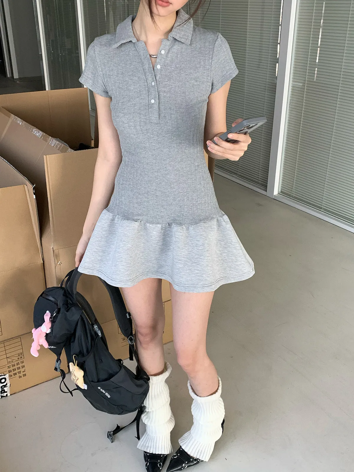 Retro Waist Tennis Dress