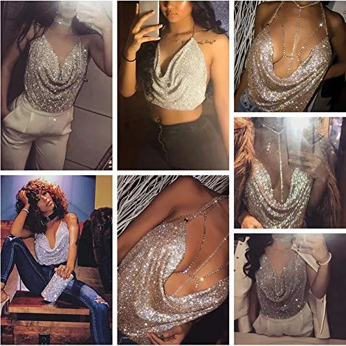 Rhinestone Crop Top