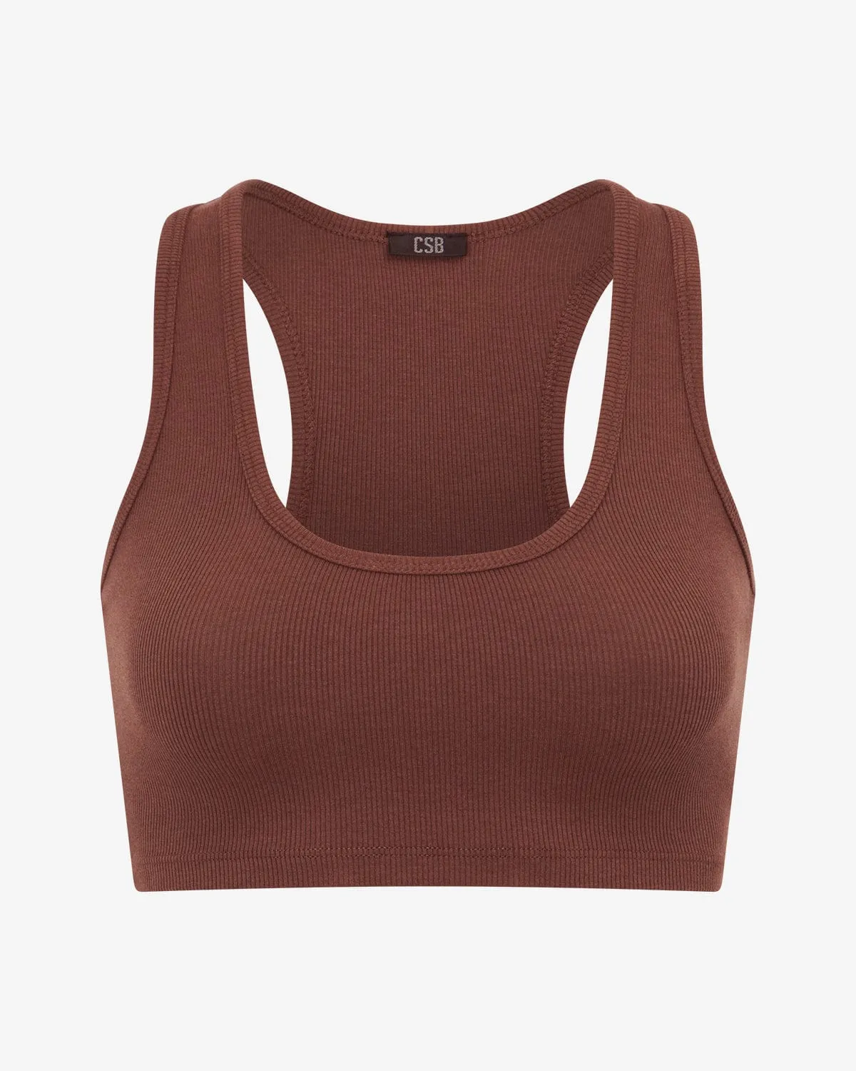 Rib Cropped Tank | Maple