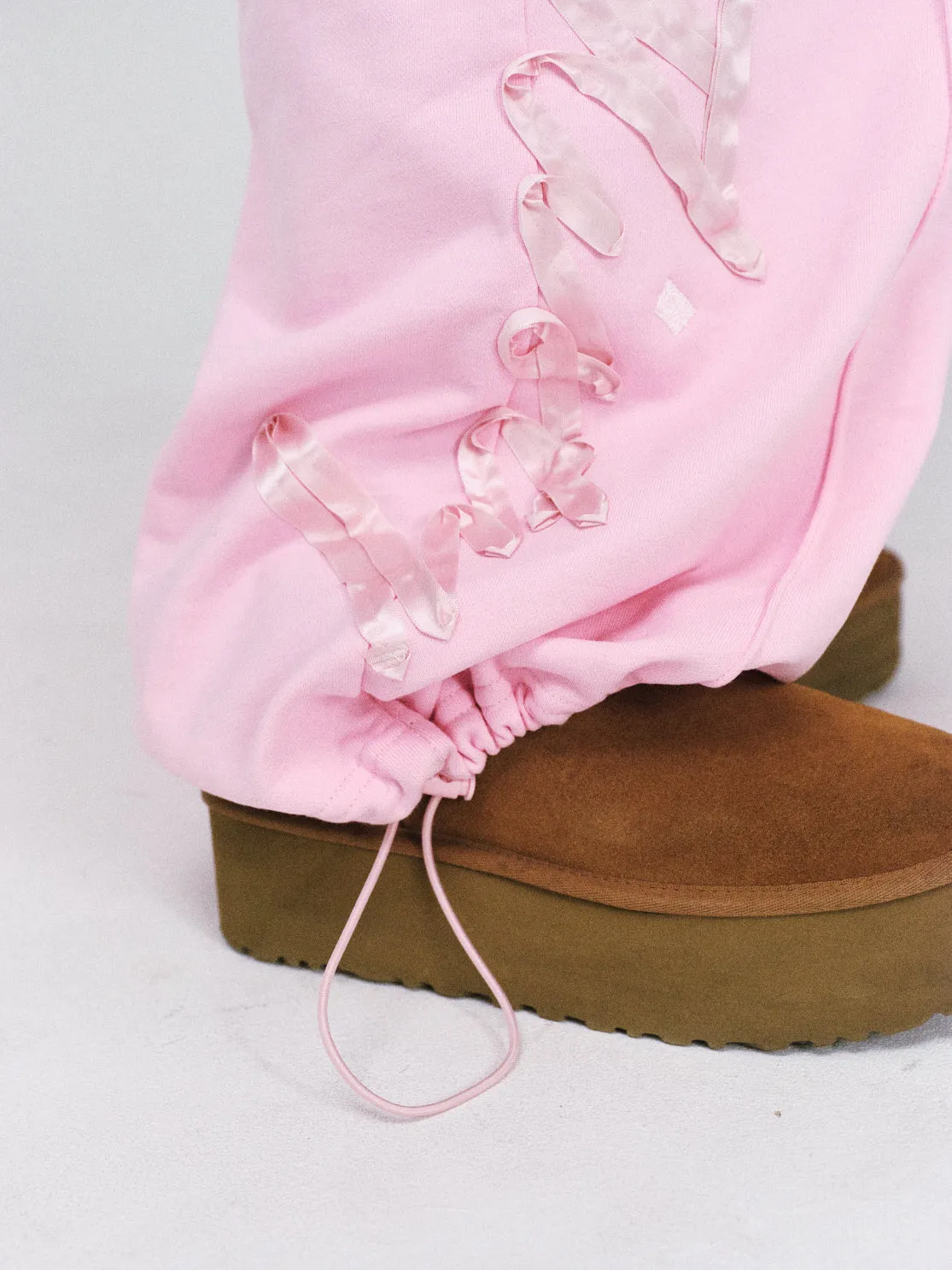 ribbon sweat pants