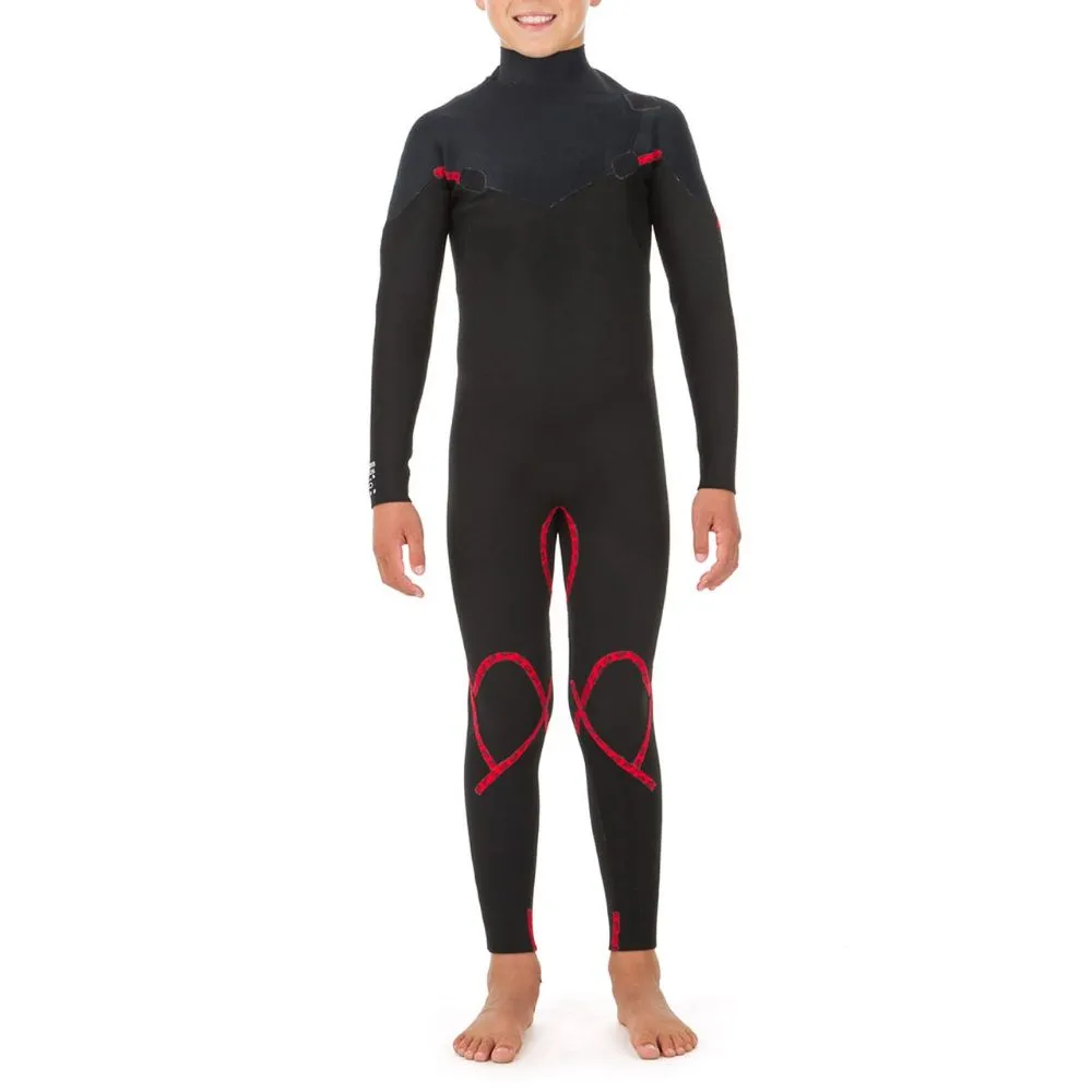 RIP CURL JUNIOR DAWN PATROL 3/2 CHEST ZIP BLACK