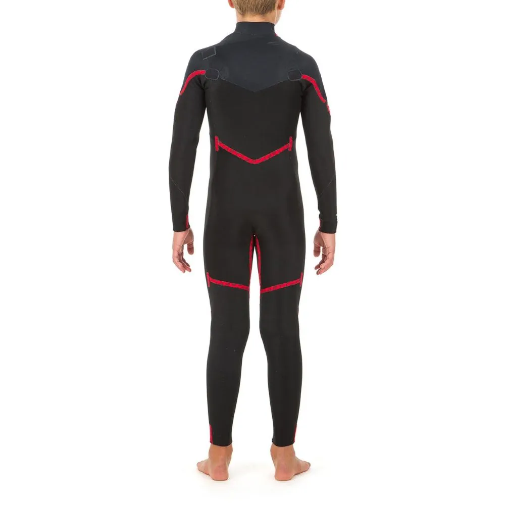 RIP CURL JUNIOR DAWN PATROL 3/2 CHEST ZIP BLACK