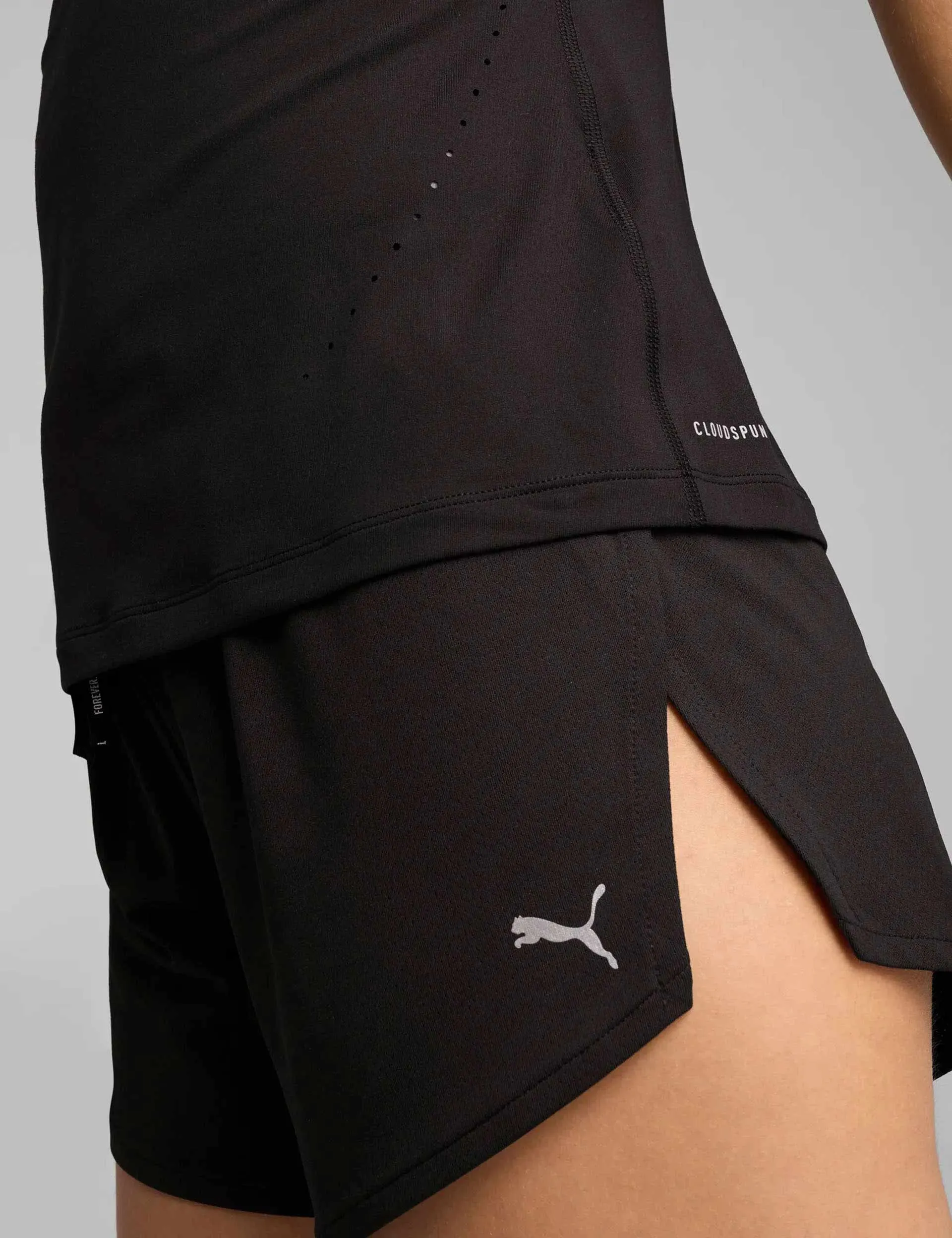 Run Cloudspun Tank - Black