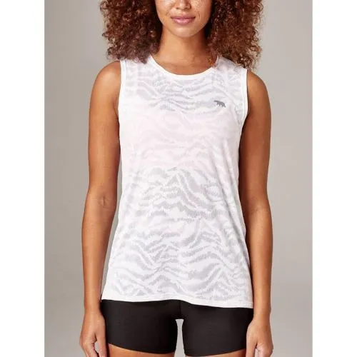Running Bare Womens Always Crew Tank White