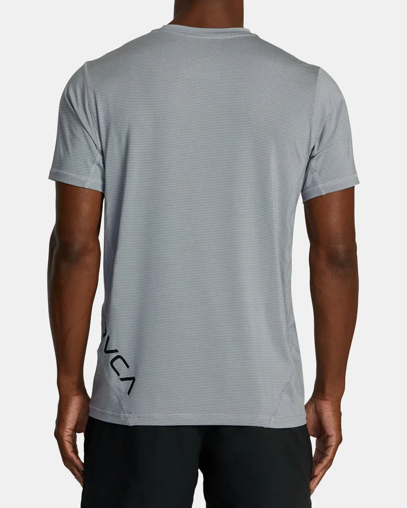 RVCA Mens Sports Vent Stripe Technical Shirt