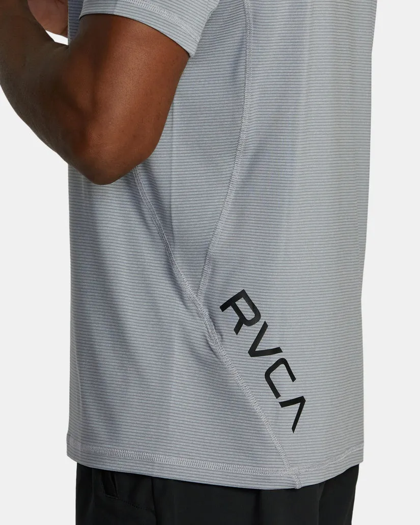 RVCA Mens Sports Vent Stripe Technical Shirt