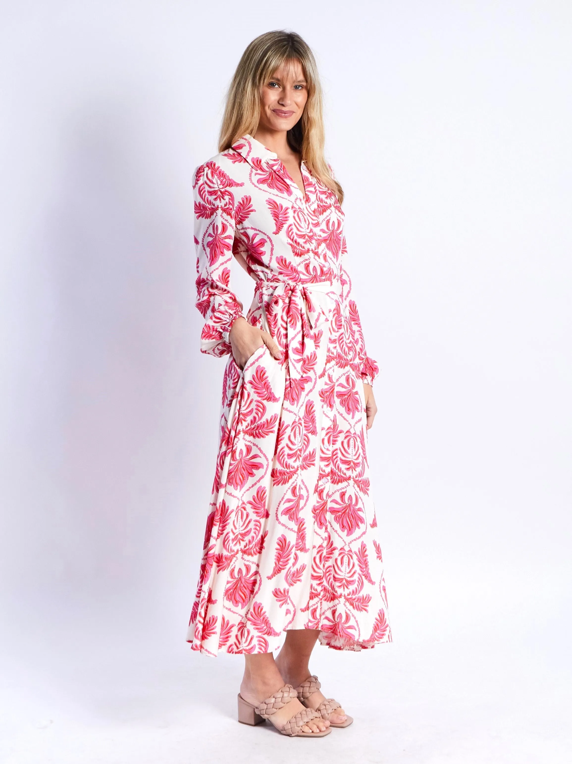Sana Dress - Pink Print