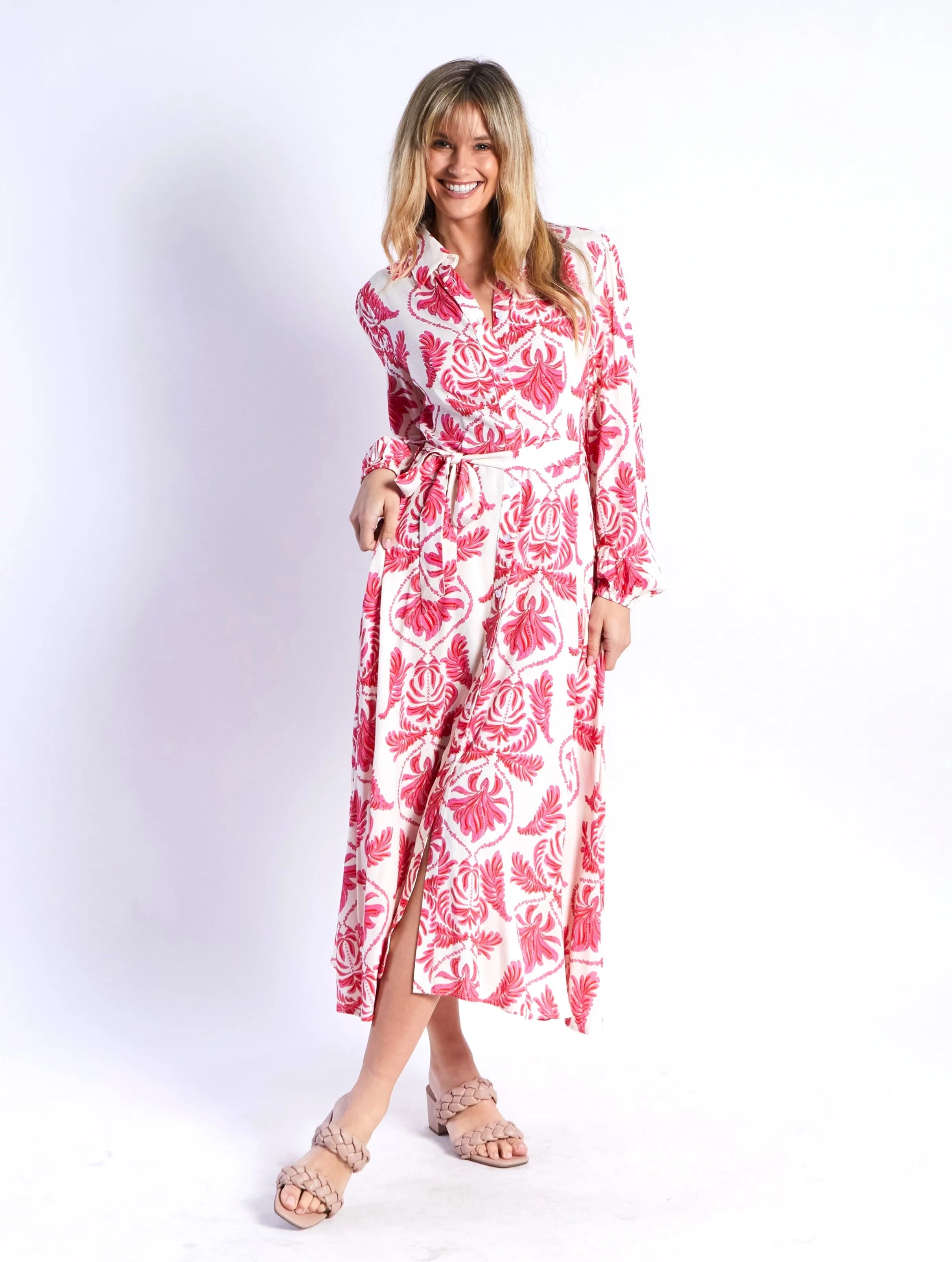 Sana Dress - Pink Print