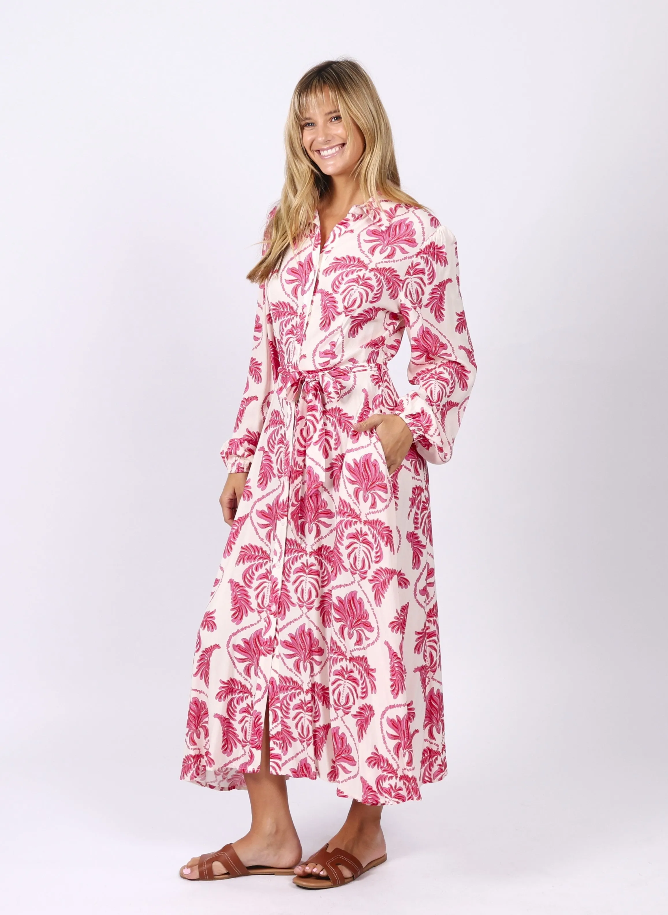 Sana Dress - Pink Print