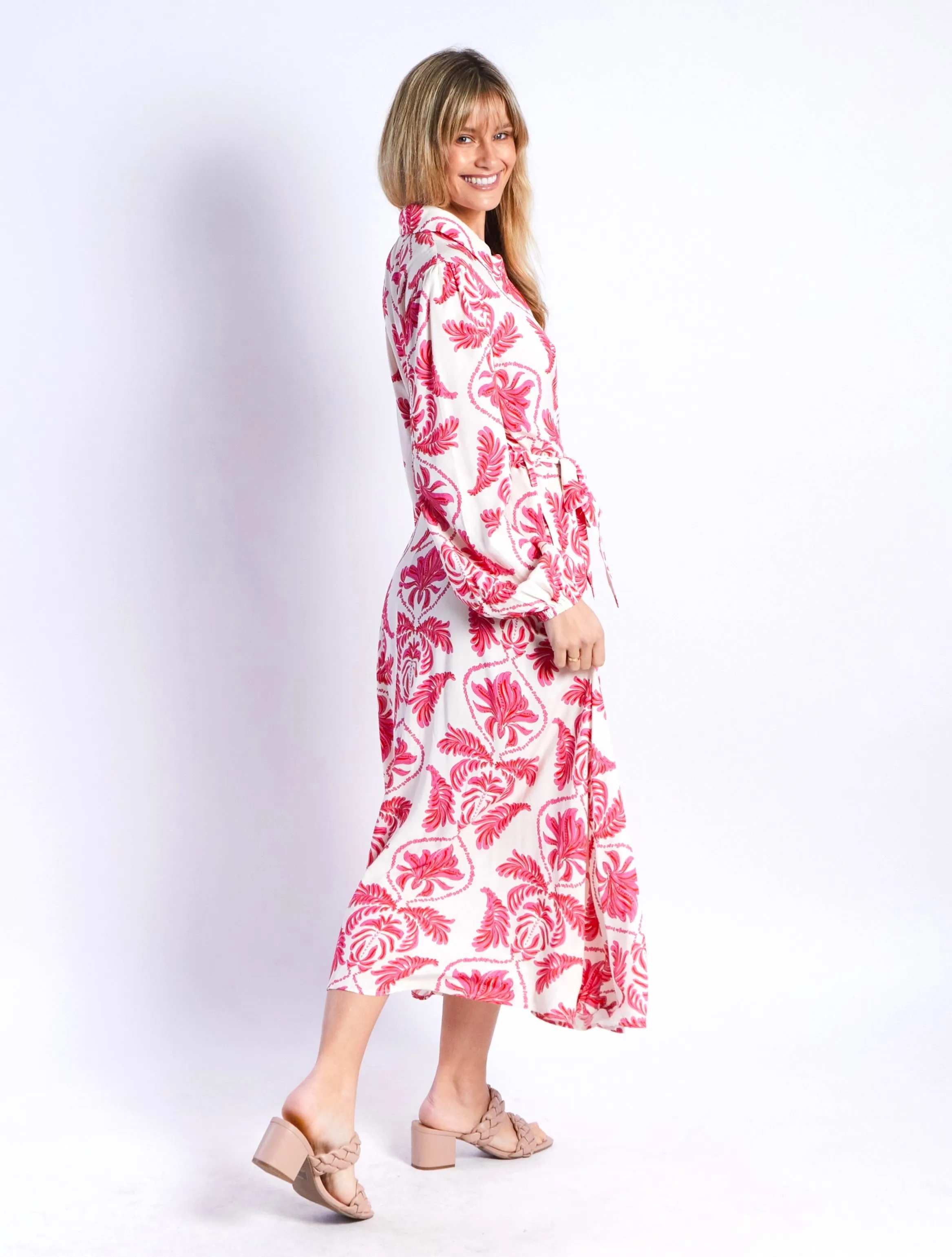 Sana Dress - Pink Print