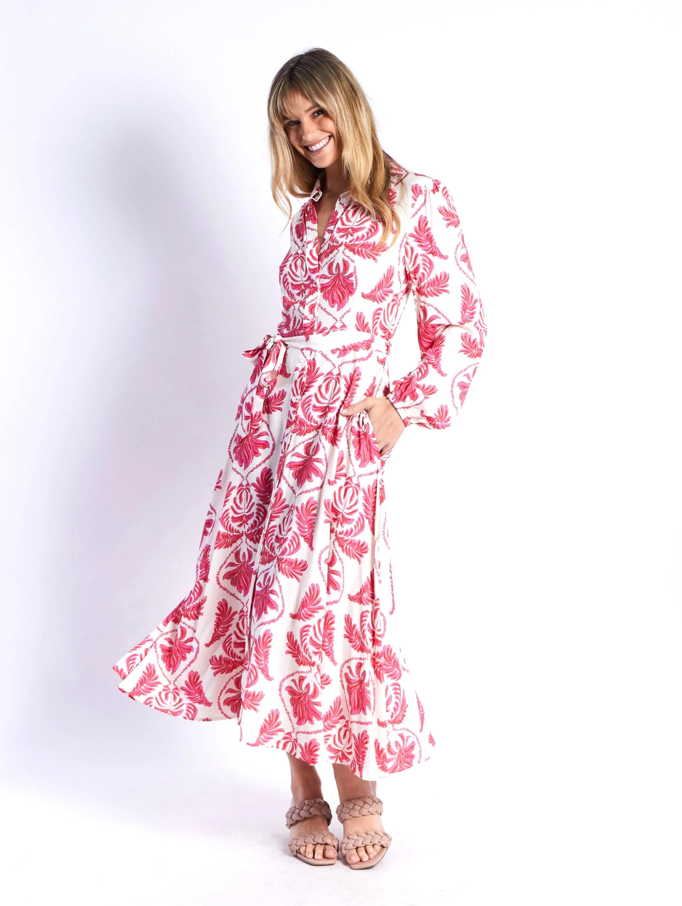 Sana Dress - Pink Print