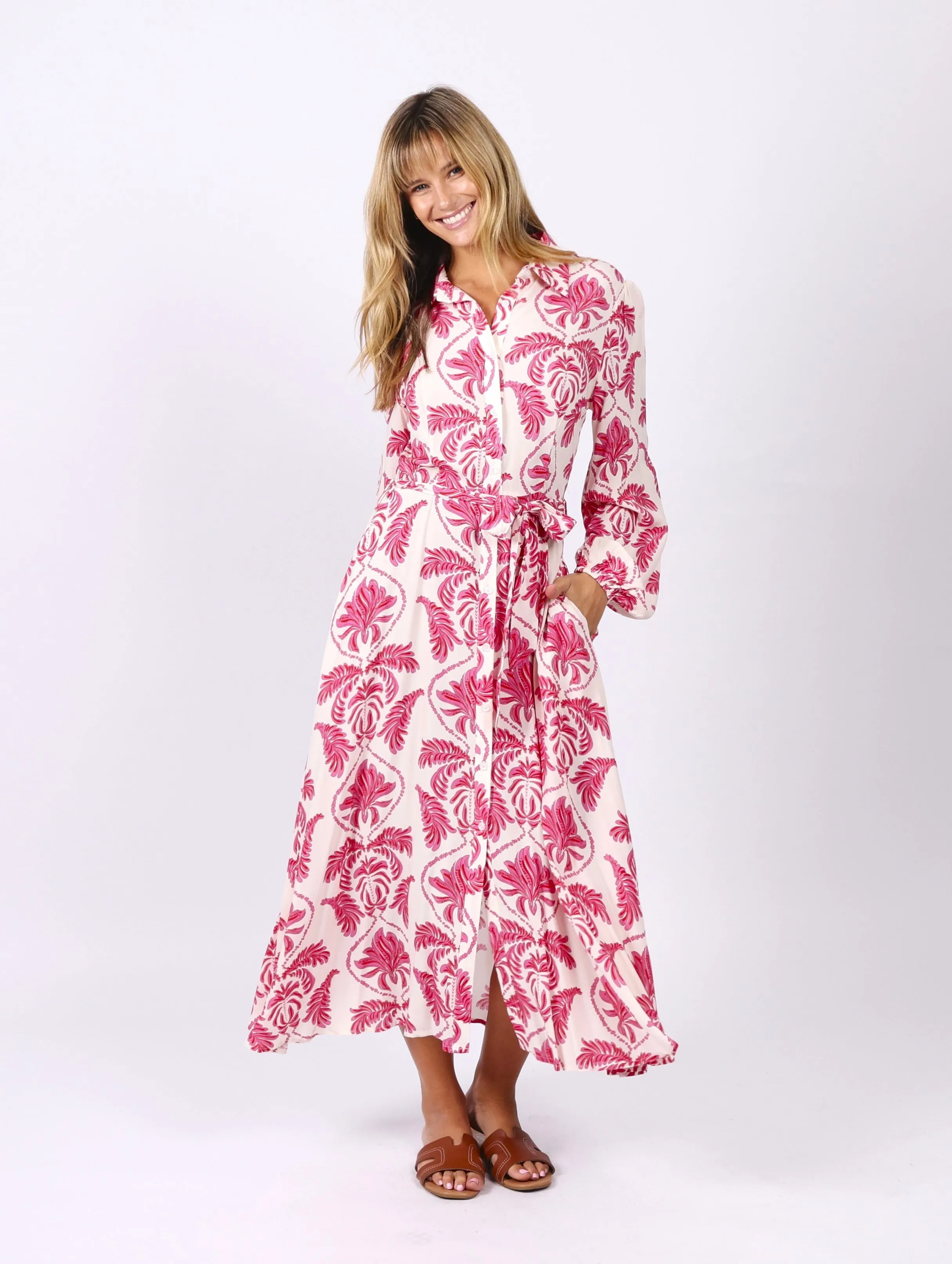 Sana Dress - Pink Print