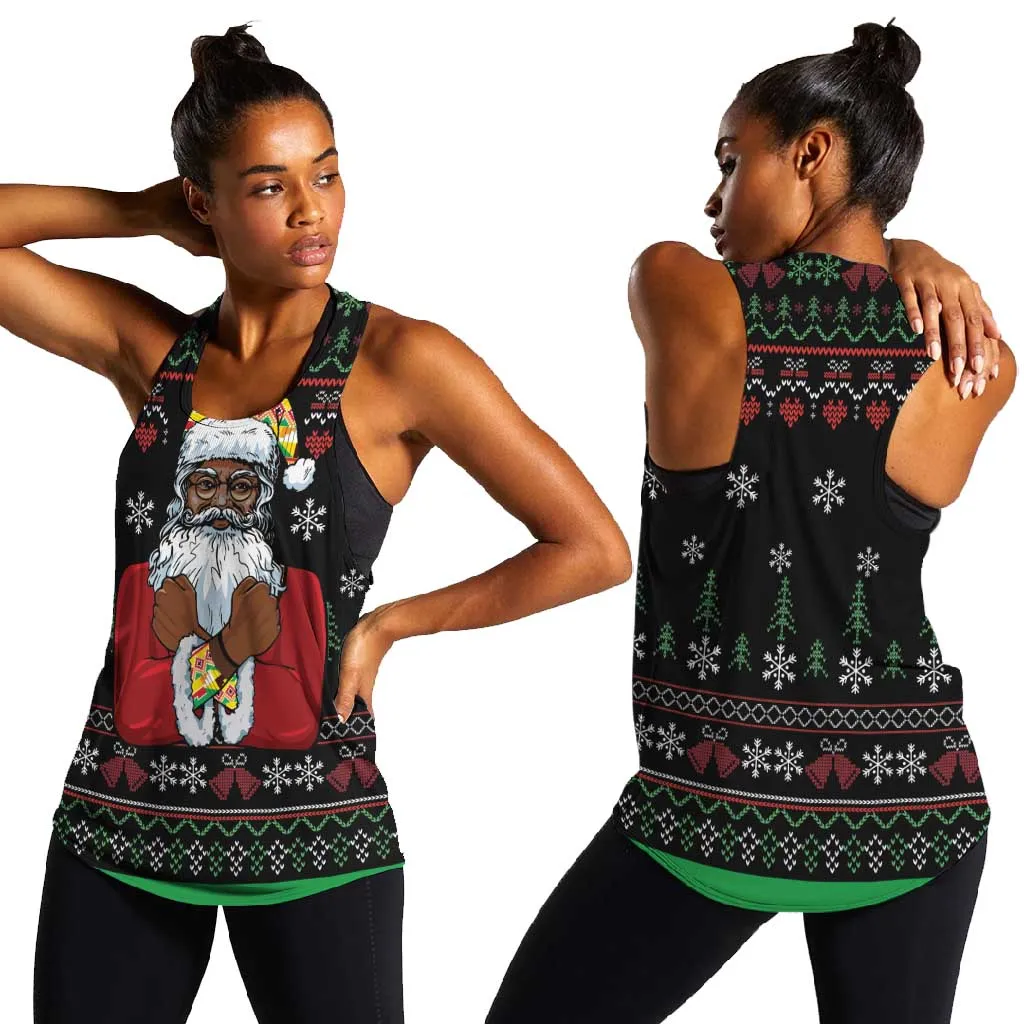 Santa Claus African Christmas Women Racerback Tank Traditional Costume DT03