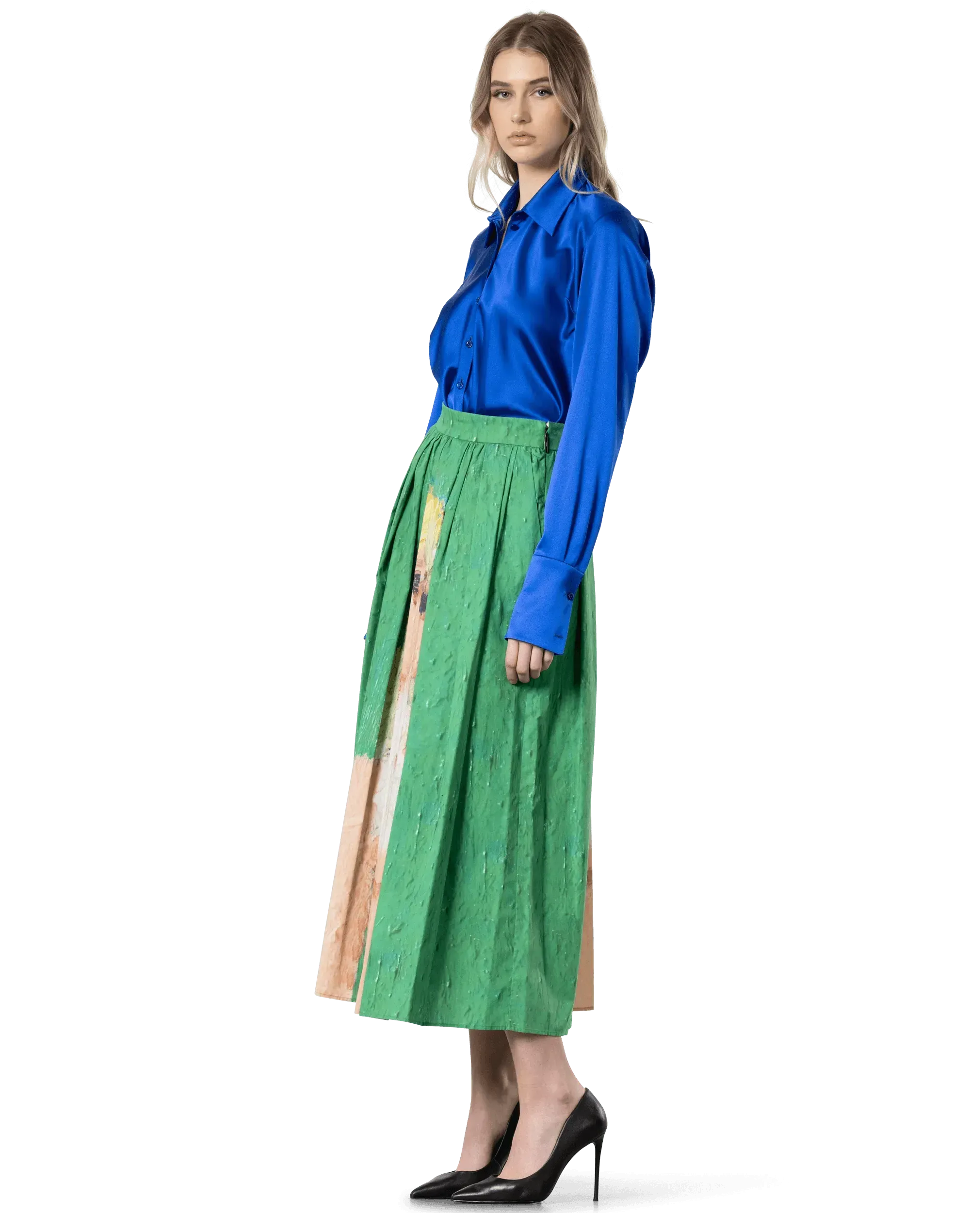 Satin Button Up Shirt