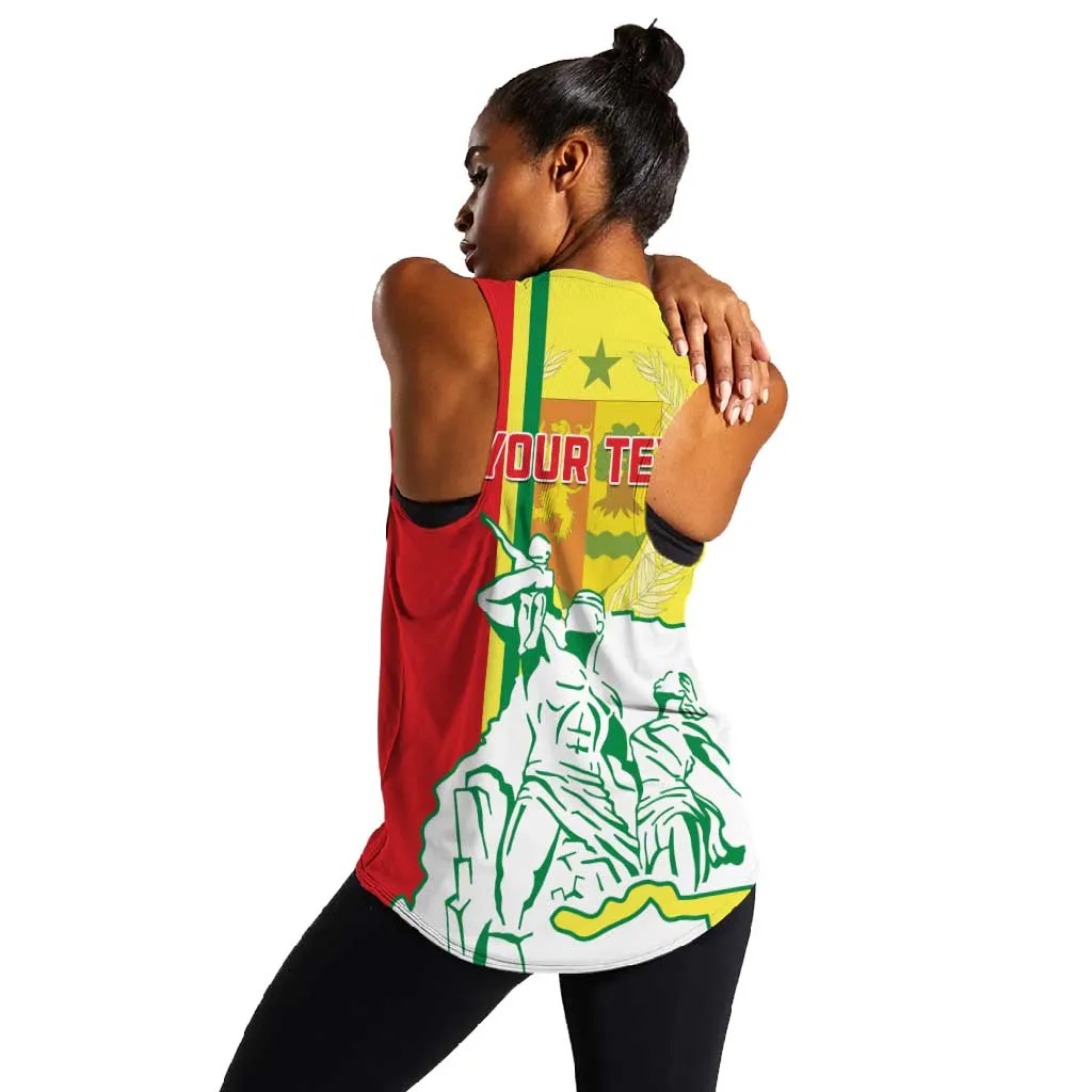 Senegal Independence Day Women Racerback Tank - Un Peuple, Un But, Une Foi, 64th Anniversary LT01