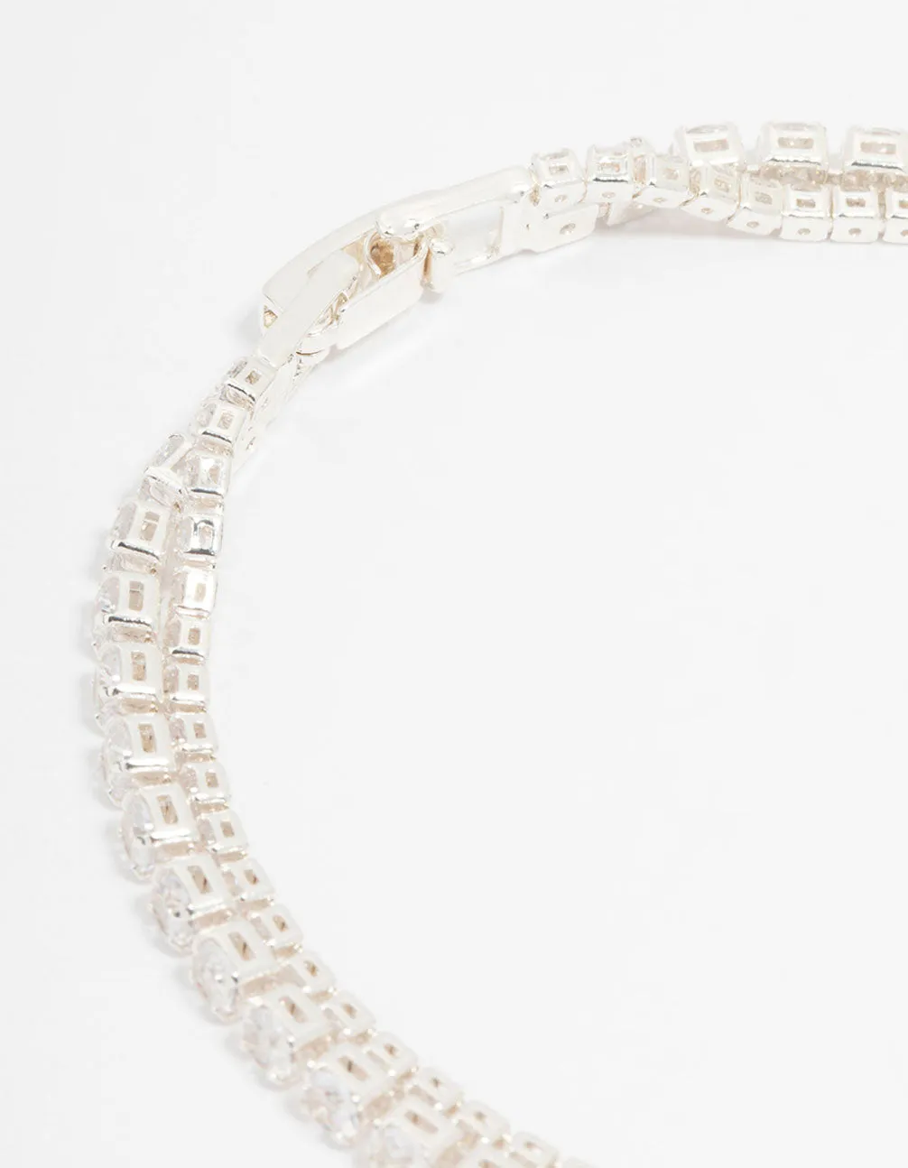 Silver Plated Cubic Zirconia Tennis Bracelet