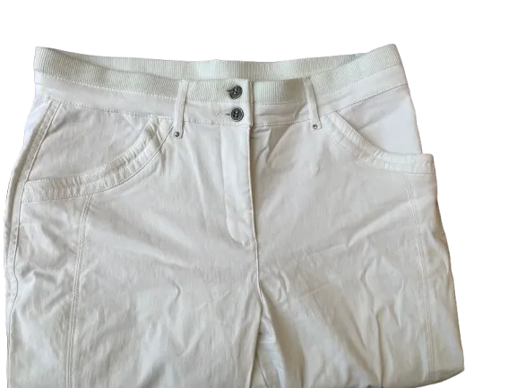 Simon Chang Denim White Stretch Pants